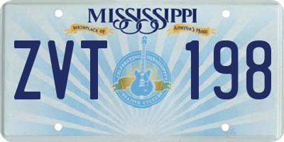MS license plate ZVT198
