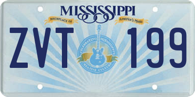 MS license plate ZVT199
