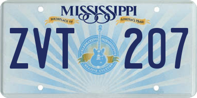 MS license plate ZVT207