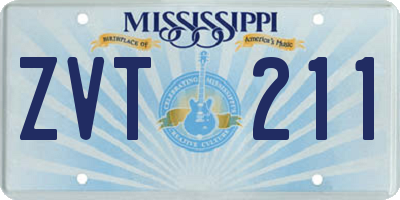 MS license plate ZVT211