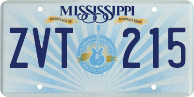 MS license plate ZVT215