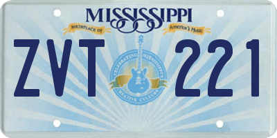 MS license plate ZVT221