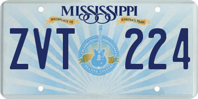 MS license plate ZVT224