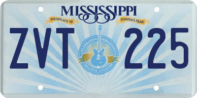 MS license plate ZVT225