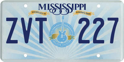 MS license plate ZVT227