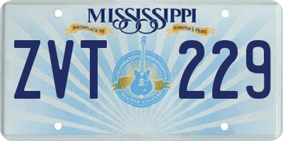 MS license plate ZVT229