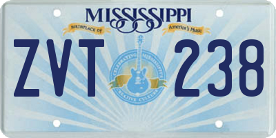 MS license plate ZVT238
