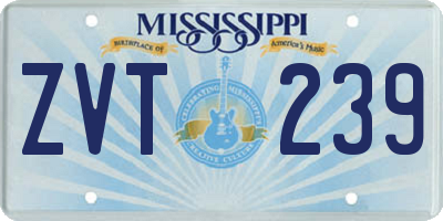 MS license plate ZVT239