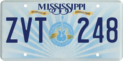 MS license plate ZVT248