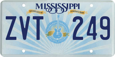 MS license plate ZVT249