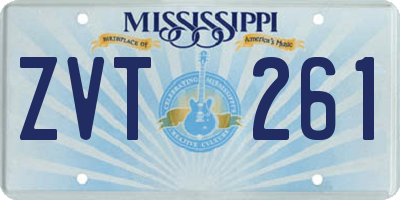 MS license plate ZVT261