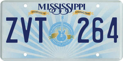 MS license plate ZVT264