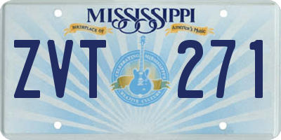 MS license plate ZVT271
