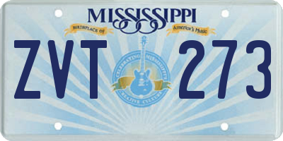 MS license plate ZVT273