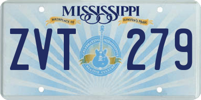 MS license plate ZVT279