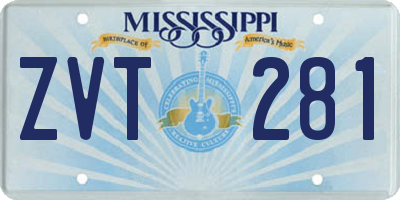 MS license plate ZVT281