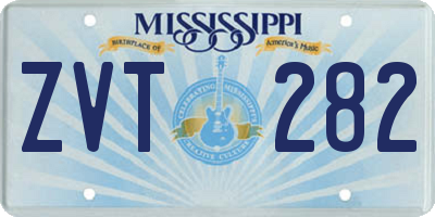 MS license plate ZVT282