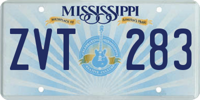 MS license plate ZVT283