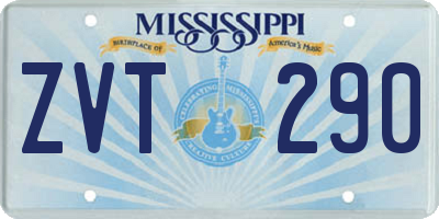 MS license plate ZVT290