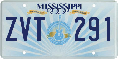 MS license plate ZVT291