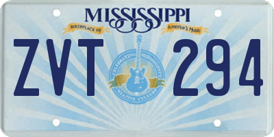 MS license plate ZVT294