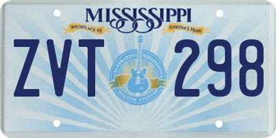 MS license plate ZVT298