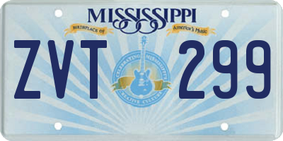 MS license plate ZVT299