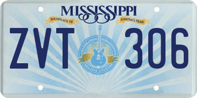 MS license plate ZVT306