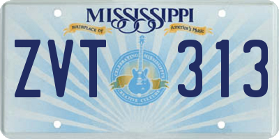 MS license plate ZVT313
