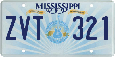 MS license plate ZVT321