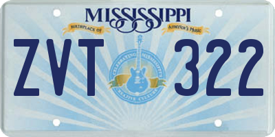 MS license plate ZVT322