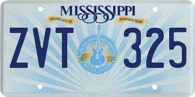 MS license plate ZVT325