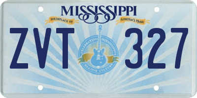 MS license plate ZVT327
