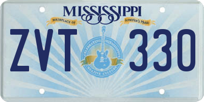 MS license plate ZVT330
