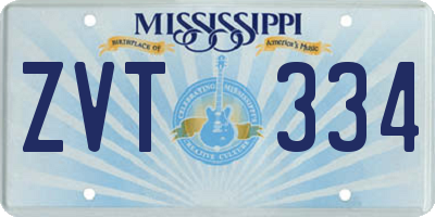 MS license plate ZVT334