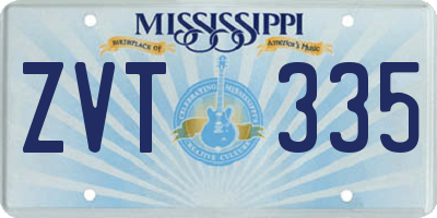 MS license plate ZVT335