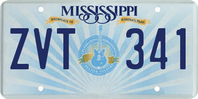 MS license plate ZVT341