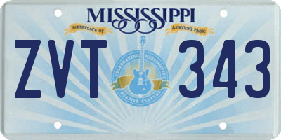 MS license plate ZVT343