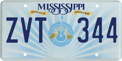 MS license plate ZVT344