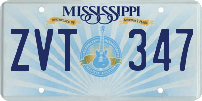 MS license plate ZVT347
