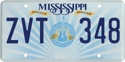 MS license plate ZVT348
