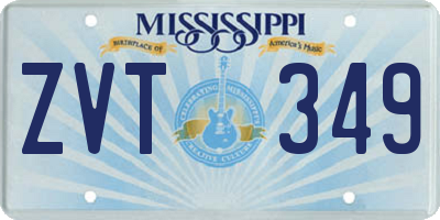 MS license plate ZVT349