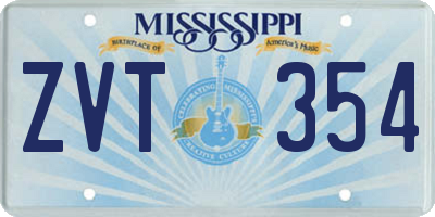 MS license plate ZVT354