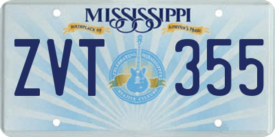 MS license plate ZVT355