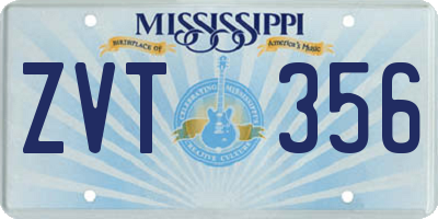 MS license plate ZVT356