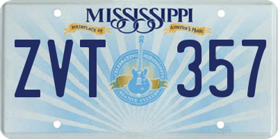 MS license plate ZVT357