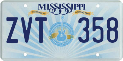 MS license plate ZVT358