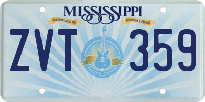 MS license plate ZVT359