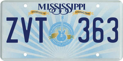 MS license plate ZVT363