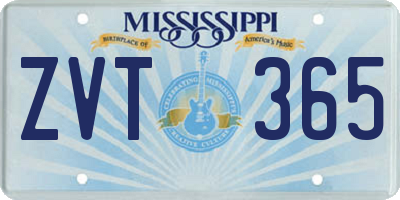 MS license plate ZVT365